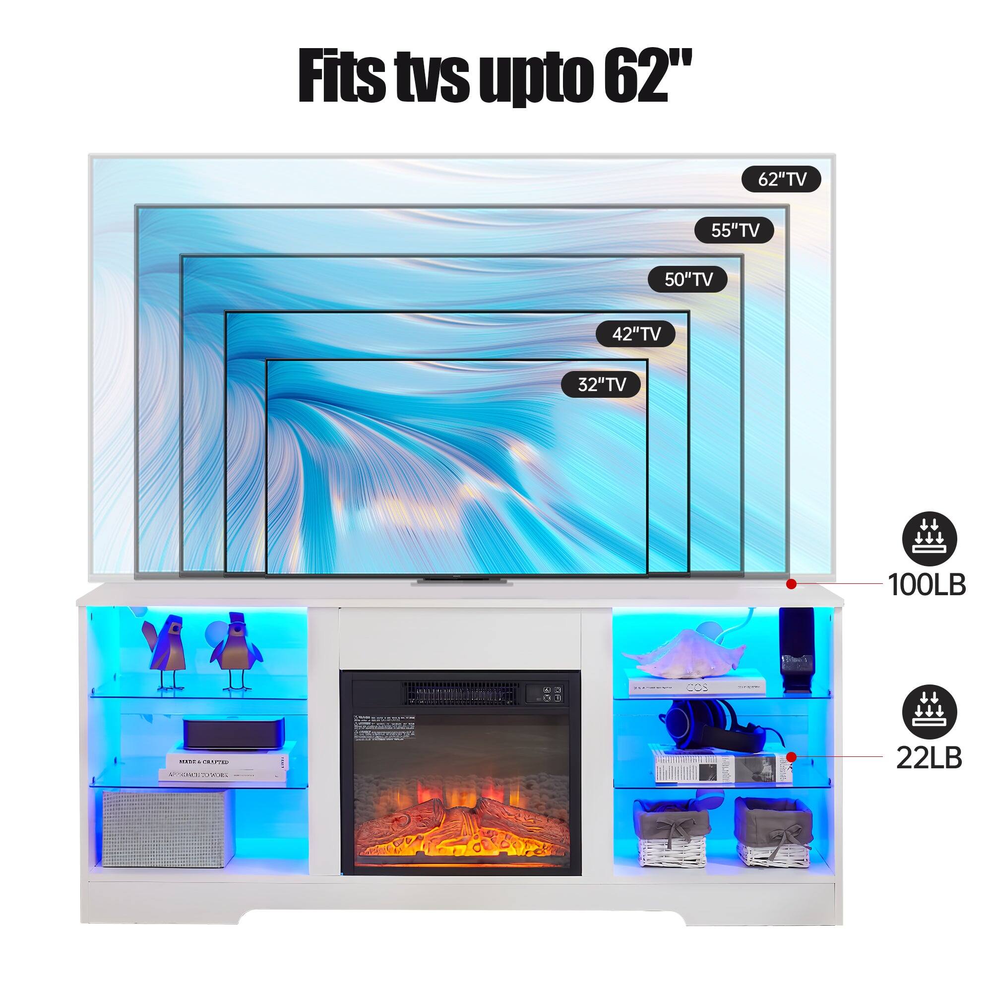 Fits TVs up to 62"

62" TV
55" TV
50" TV
42" TV
32" TV

100LB
22LB