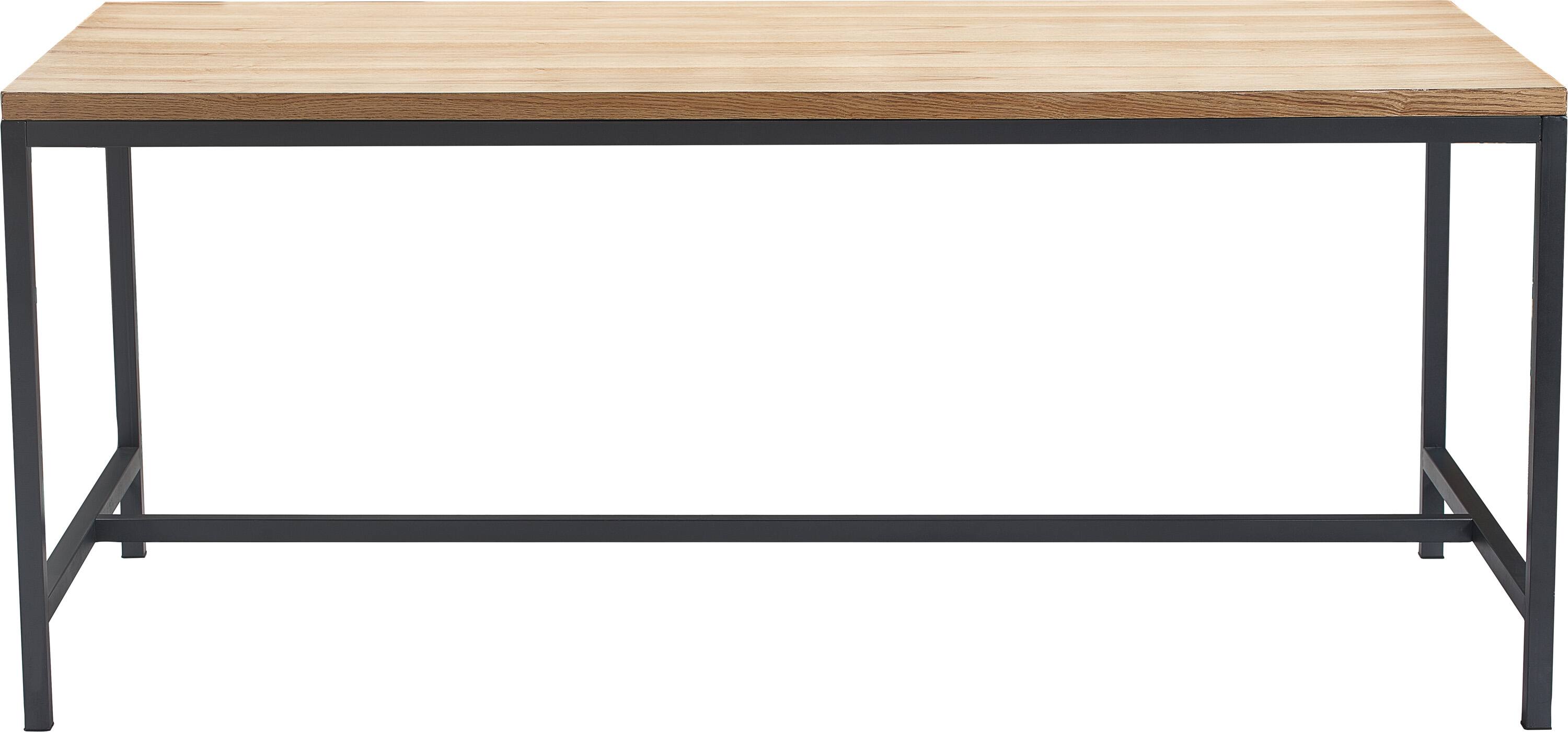 Alt View 1. Tommy Hilfiger - Tommy Hilfiger Robson Dining Table, Natural - Natural Wood and Black Metal.