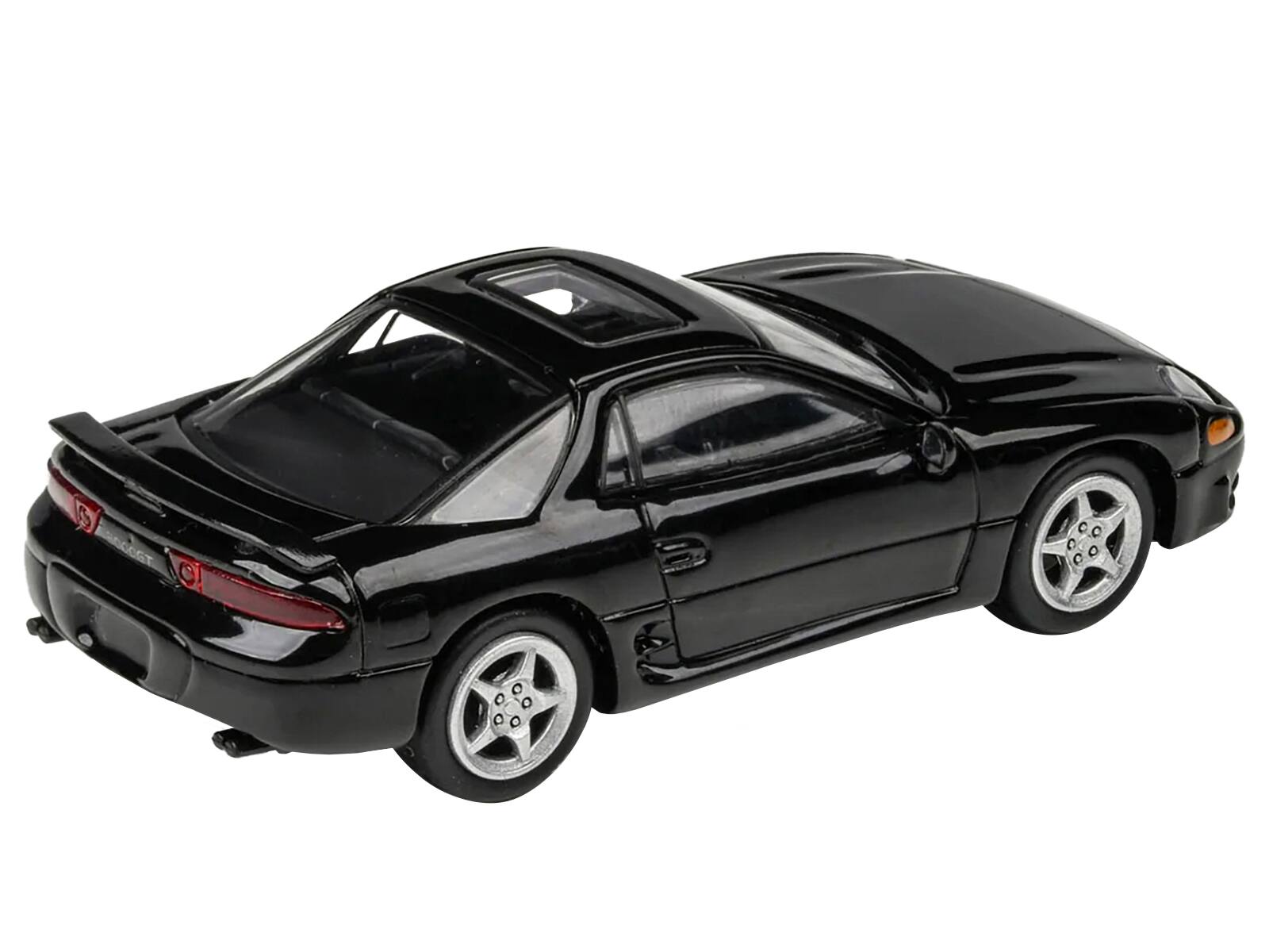 Left. Paragon - Mitsubishi 3000GT GTO Pyrenees Black with Sunroof 1/64 Diecast Model Car by Paragon Models - Black.