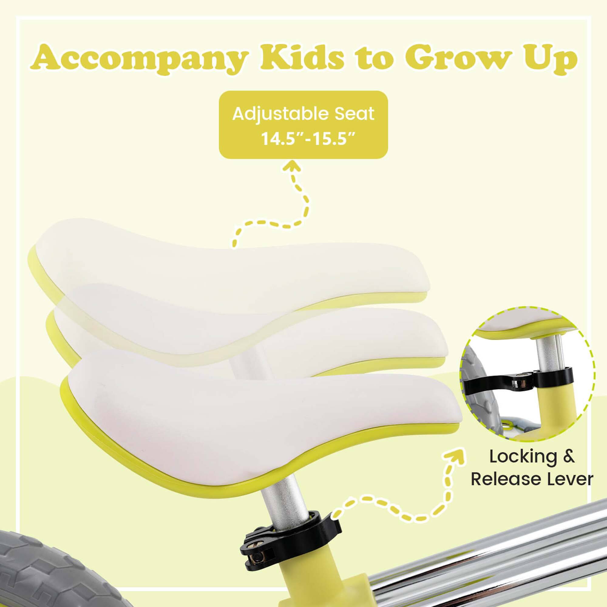 Accompany Kids to Grow Up

Adjustable Seat  
14.5"-15.5"

Locking & Release Lever