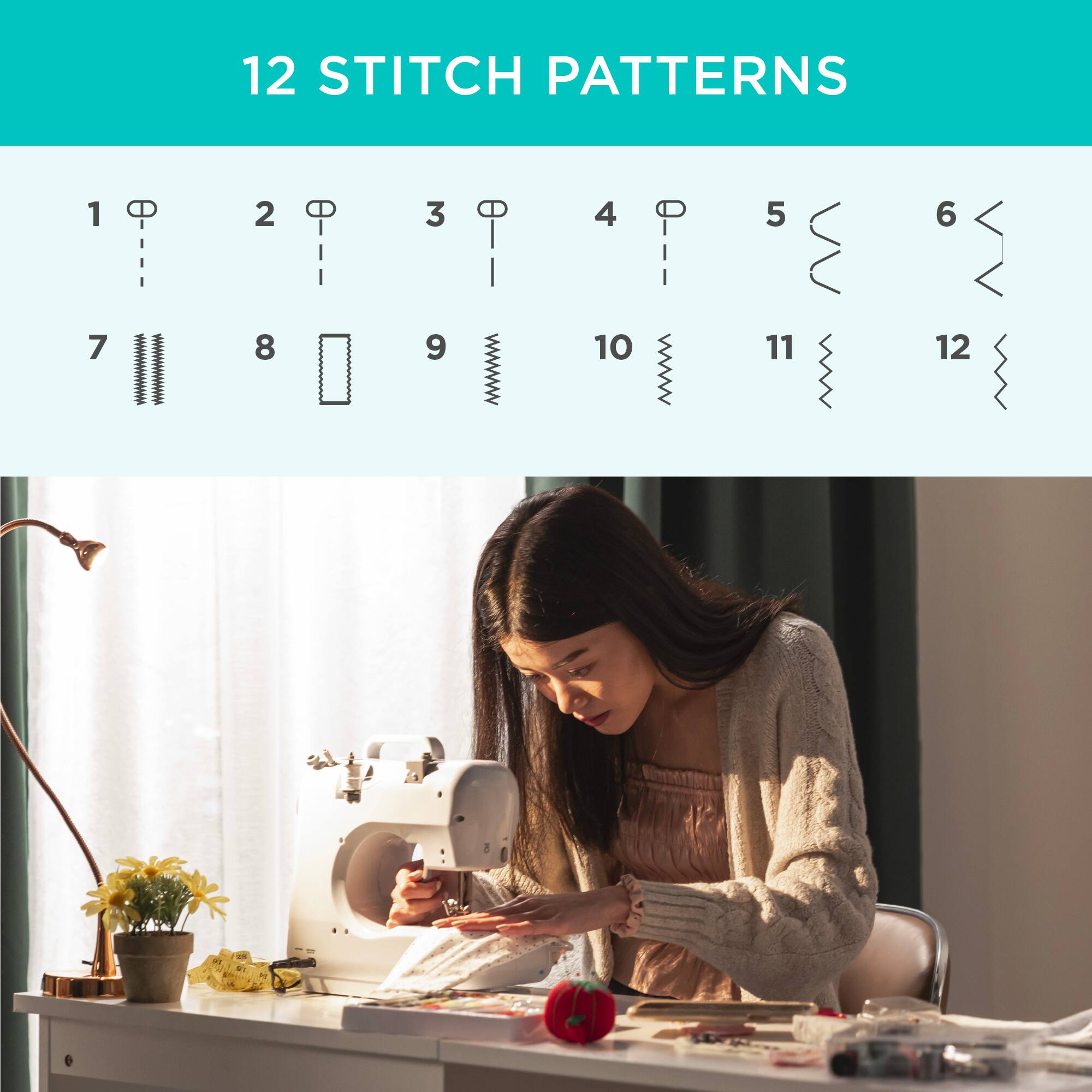 12 STITCH PATTERNS

1 2 3 4 5 6

7 8 9 10 11 12