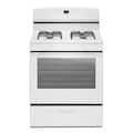 Amana - 30 in. Wide 4 burners 5.1 cu. ft. Freestanding Gas Range with Bake Assist Temps - White