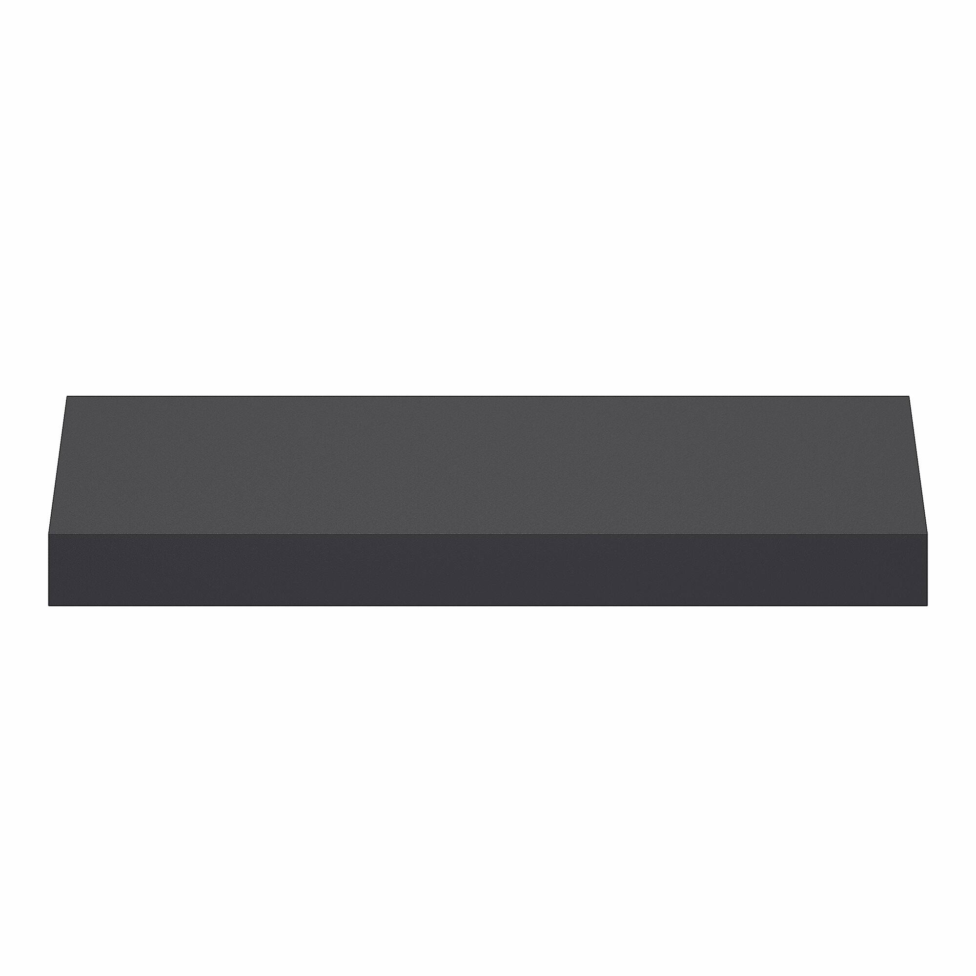 Alt View 4. Furinno - TANNA Floating Shelves for Wall, 9 x 24 Wall Shelf, Wall Mounted Floating Shelf with Invisible Brackets, Thick Shelf - Americano.