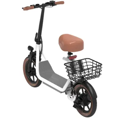 HiBoy - U2 Electric Scooter with Seat w/  25 mi Max Operating Range & 20 mph Max Speed - White