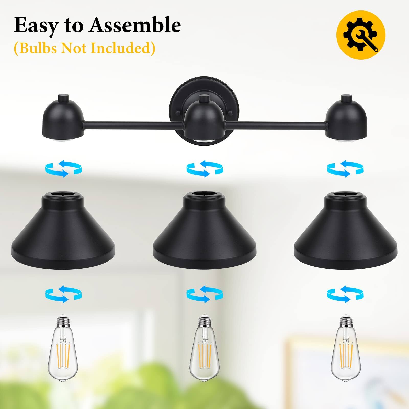 Easy to Assemble  
(Bulbs Not Included)