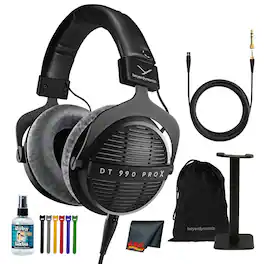Bundle - Beyerdynamic - DT 990 PRO X Open Back Studio Monitoring Headphones ()