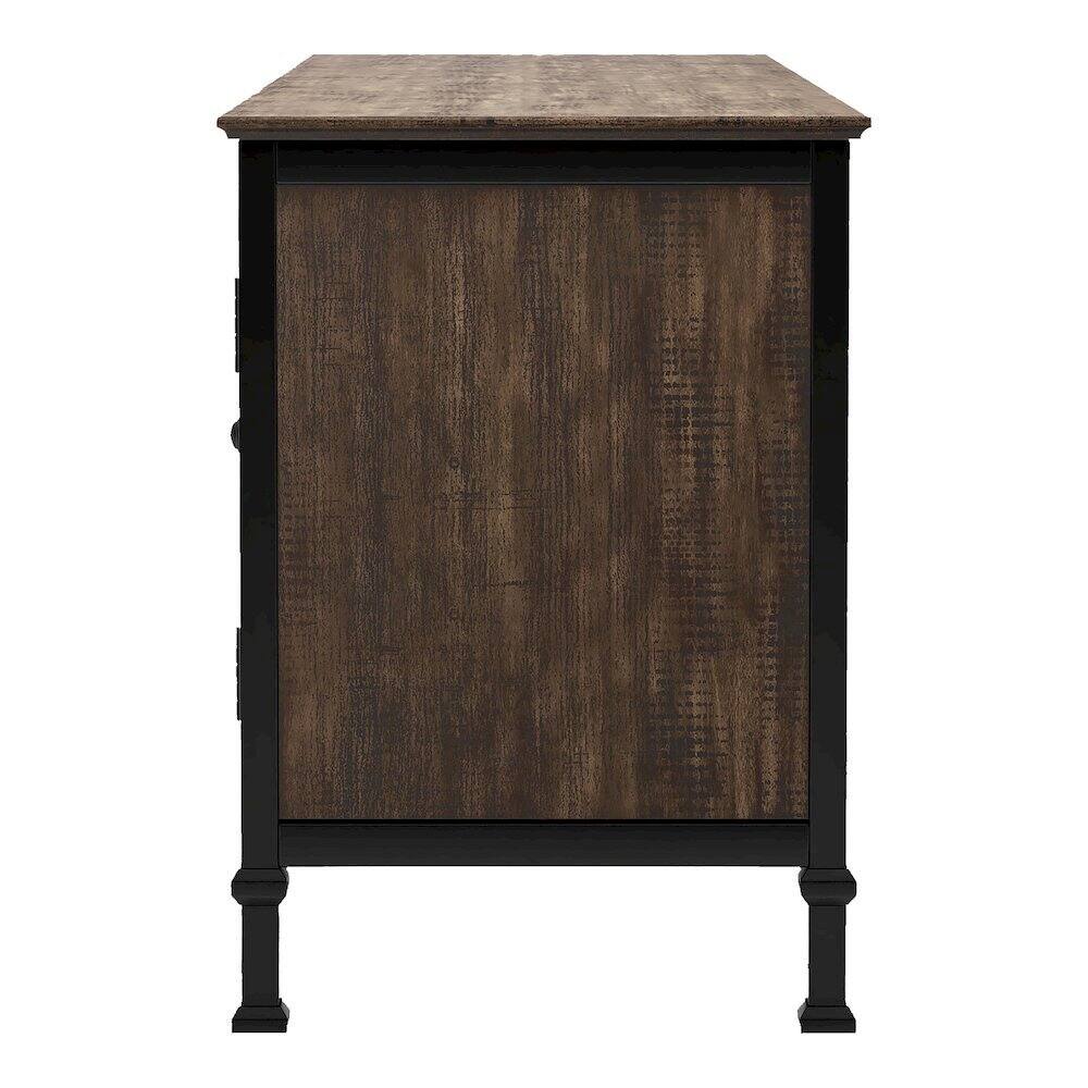 Alt View 4. Starlight Canyon Home - Brown Industrial TV Stand – 60 Inch Wide Entertainment Center For Living Room - Brown.
