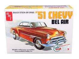 Skill 2 Model Kit 1951 Chevrolet Bel Air 2-in-1 Kit "Retro Deluxe Edition" 1/25 Scale Model by AMT - Orange