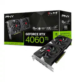 PNY - NVIDIA GeForce RTX 4060 Ti 8GB OC GDDR6 PCIe Gen 4 x16 Graphics Card with Dual Fan - Black
