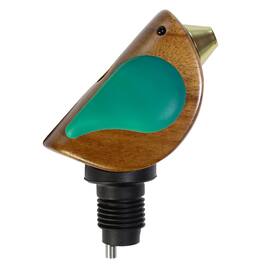 Songbird Specialties - "Singing" Wine Bottle Pourer, Turquoise - Brown, Turquoise