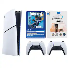 PlayStation 5 Disc Fortnite Flowering Chaos Bundle with Extra Controller and MightySkins Code - PlayStation 5