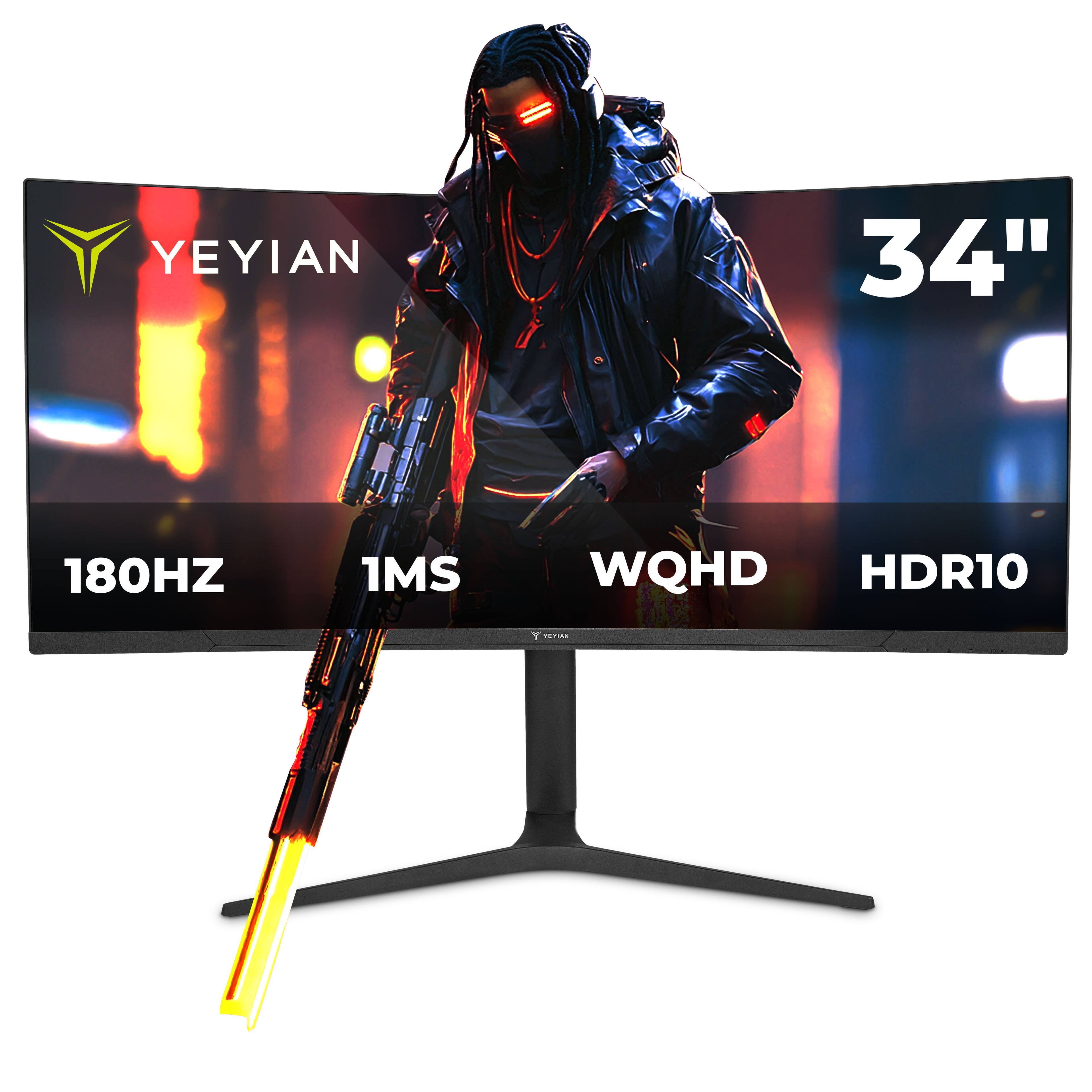 YEYIAN  
34"  
180HZ  
1MS  
WQHD  
HDR10