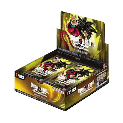 DRAGON BALL CARD GAME FUSION WORLD RAGING ROAR
12 CARDS PER PACK / 24 PACKS PER BOX
143 types in total
BANDAI NAMCO