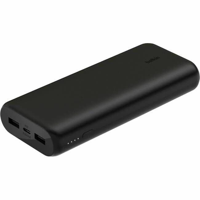 Belkin - 20W 3-port USB Power Bank - 20K mAh - 2xUSB-A (12W), 1xUSB-C (15W) - Portable Charger - w/ USB-C to USB-C Cable