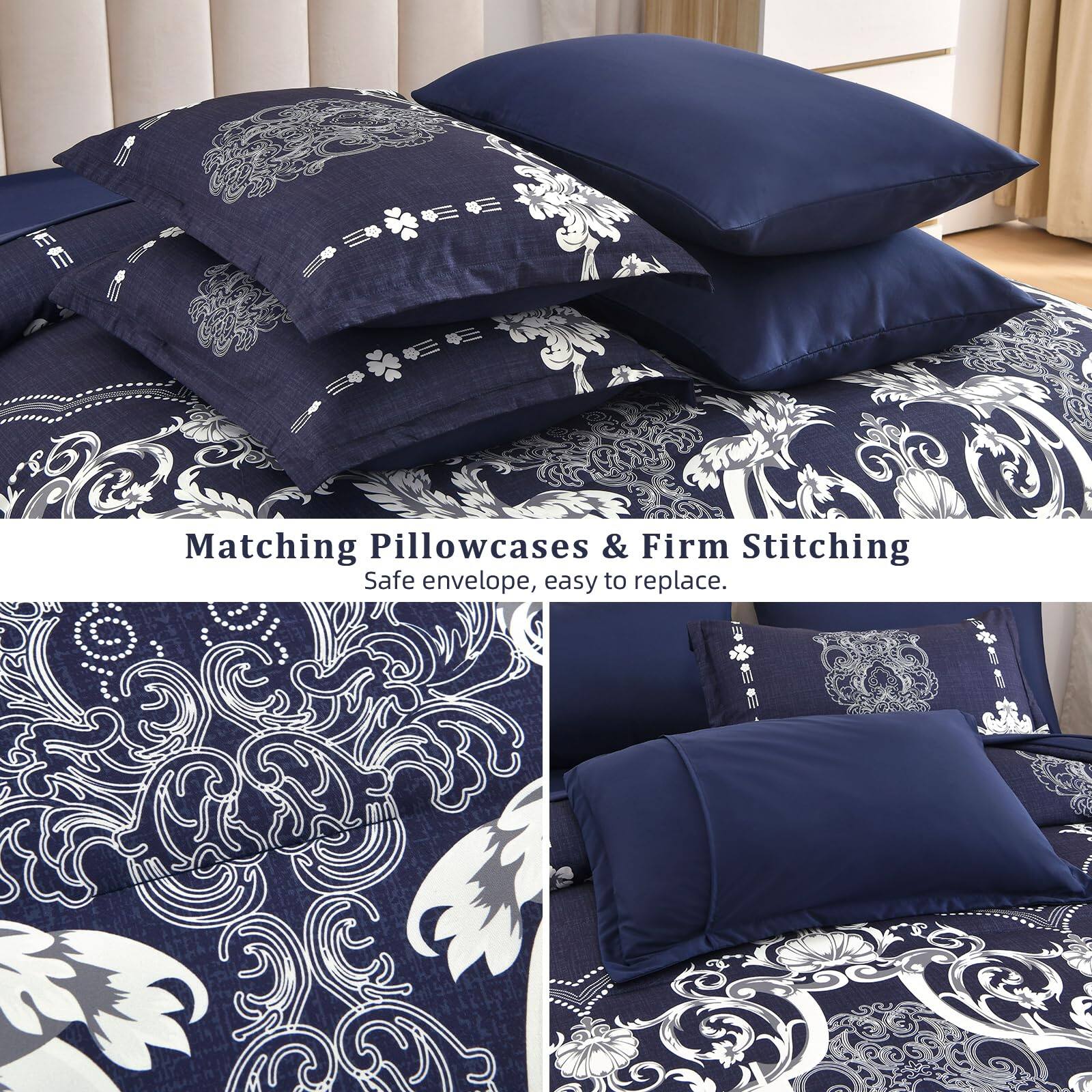 Matching Pillowcases & Firm Stitching  
Safe envelope, easy to replace.