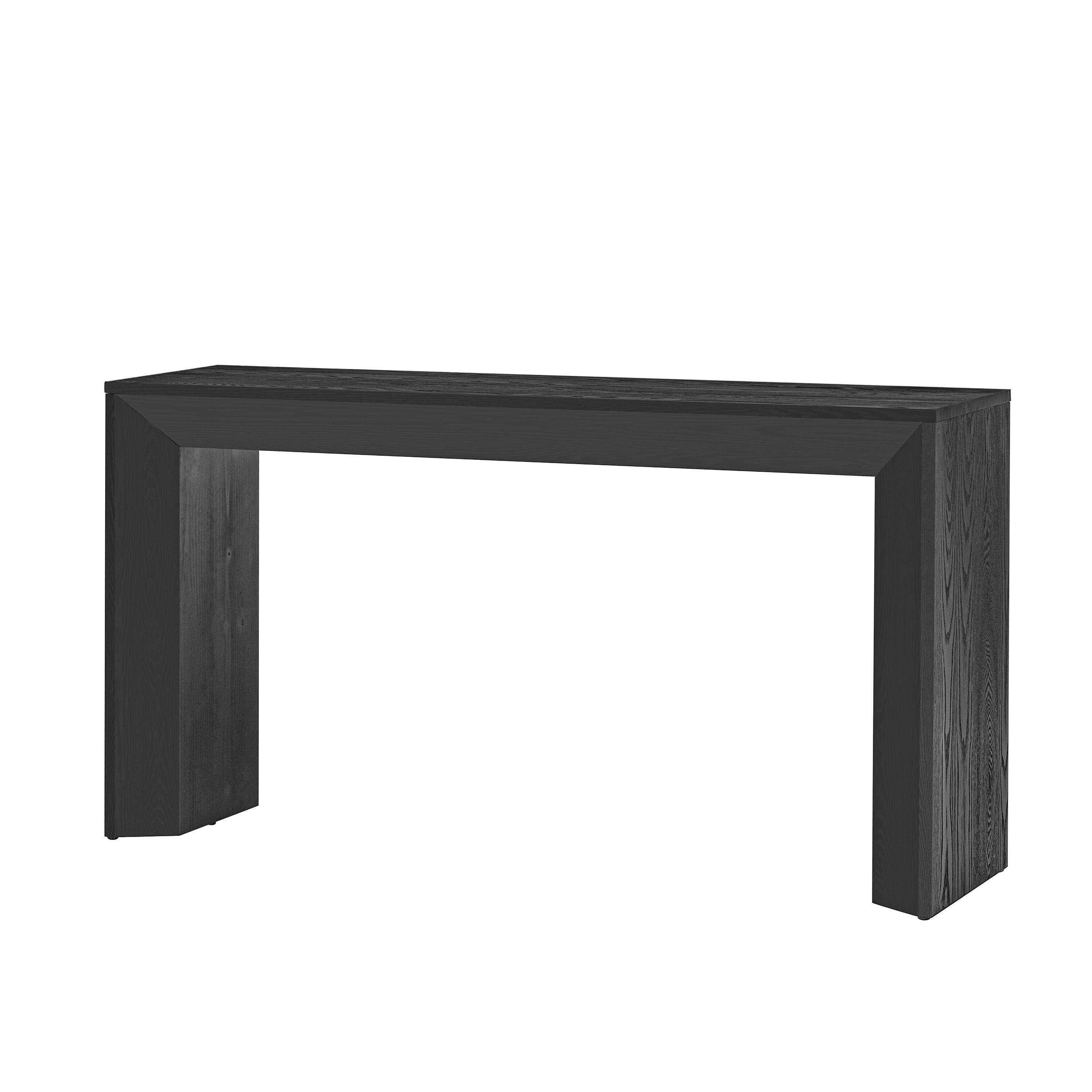 Alt View 1. TinyHomie - Mirod Elegant Console Table Fireplace Design Wood Veneer Top.