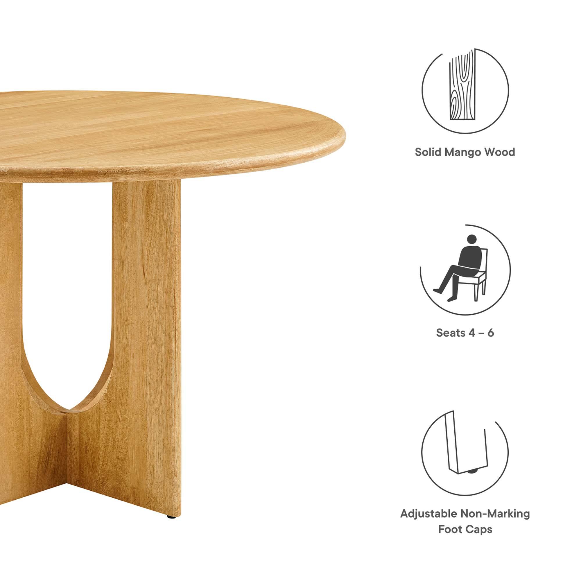 - Solid Mango Wood
- Seats 4 - 6
- Adjustable Non-Marking Foot Caps