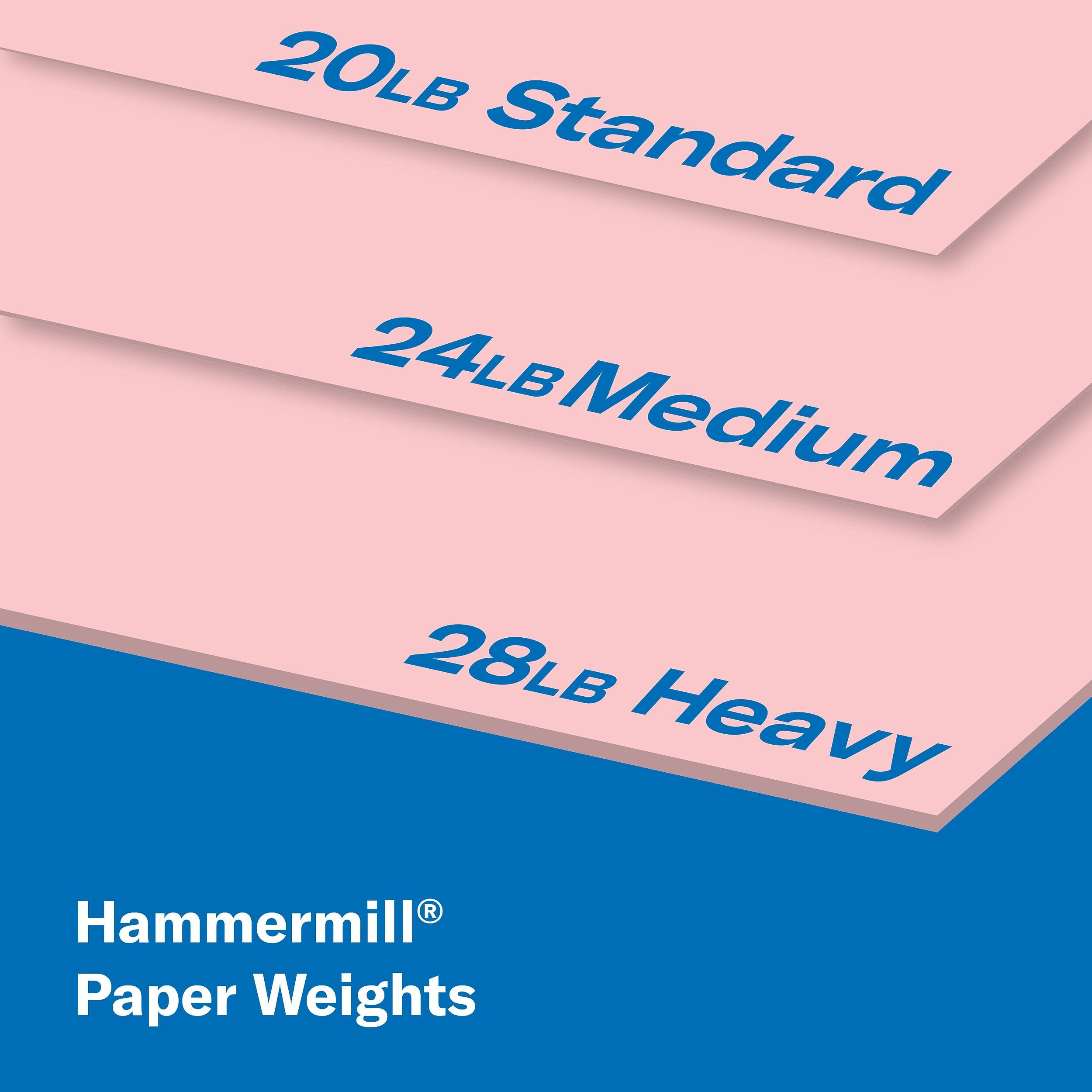 20LB Standard  
24LB Medium  
28LB Heavy  
Hammermill® Paper Weights