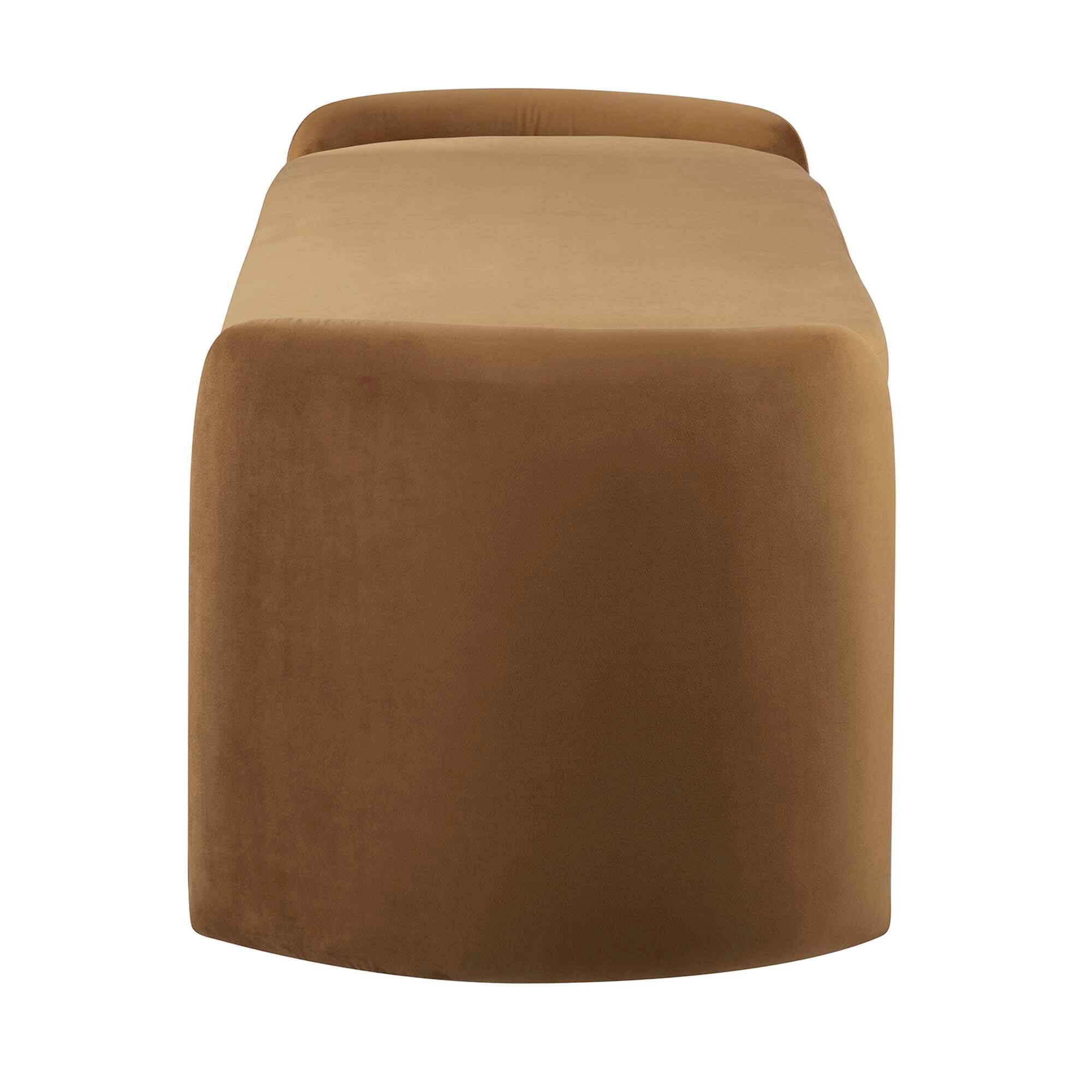 Back. Modway - Nebula Upholstered Performance Velvet Bench by Modway - Brown.