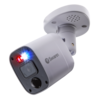 Front. Swann - Swann Home 4K Analog CCTV Camera Add-On Bullet Camera with Color Night Vision & Police-Style Flashing Lights - White.