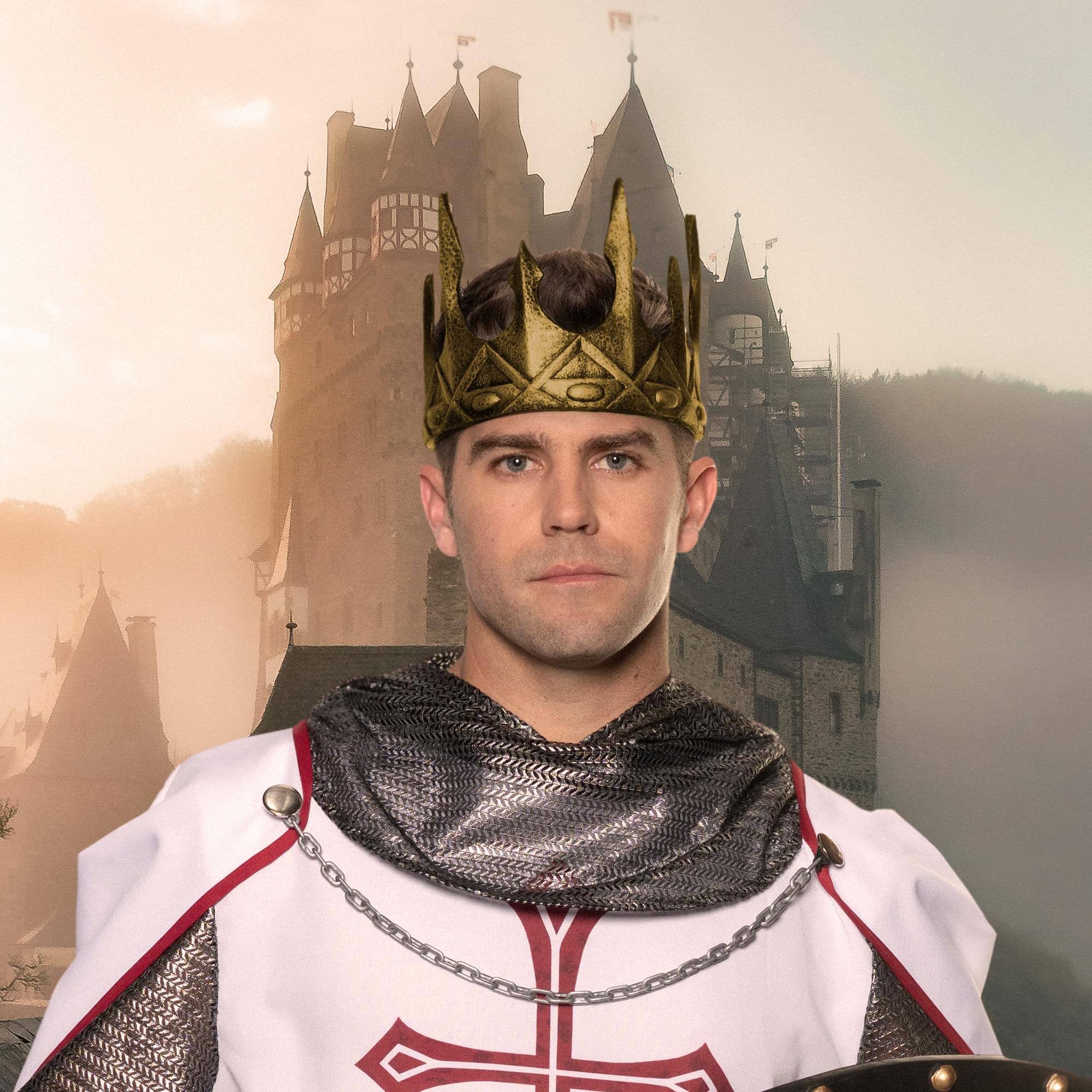 Alt View 1. Underwraps - King's Silver Crown Foam Adult Costume Accessory - Silver.