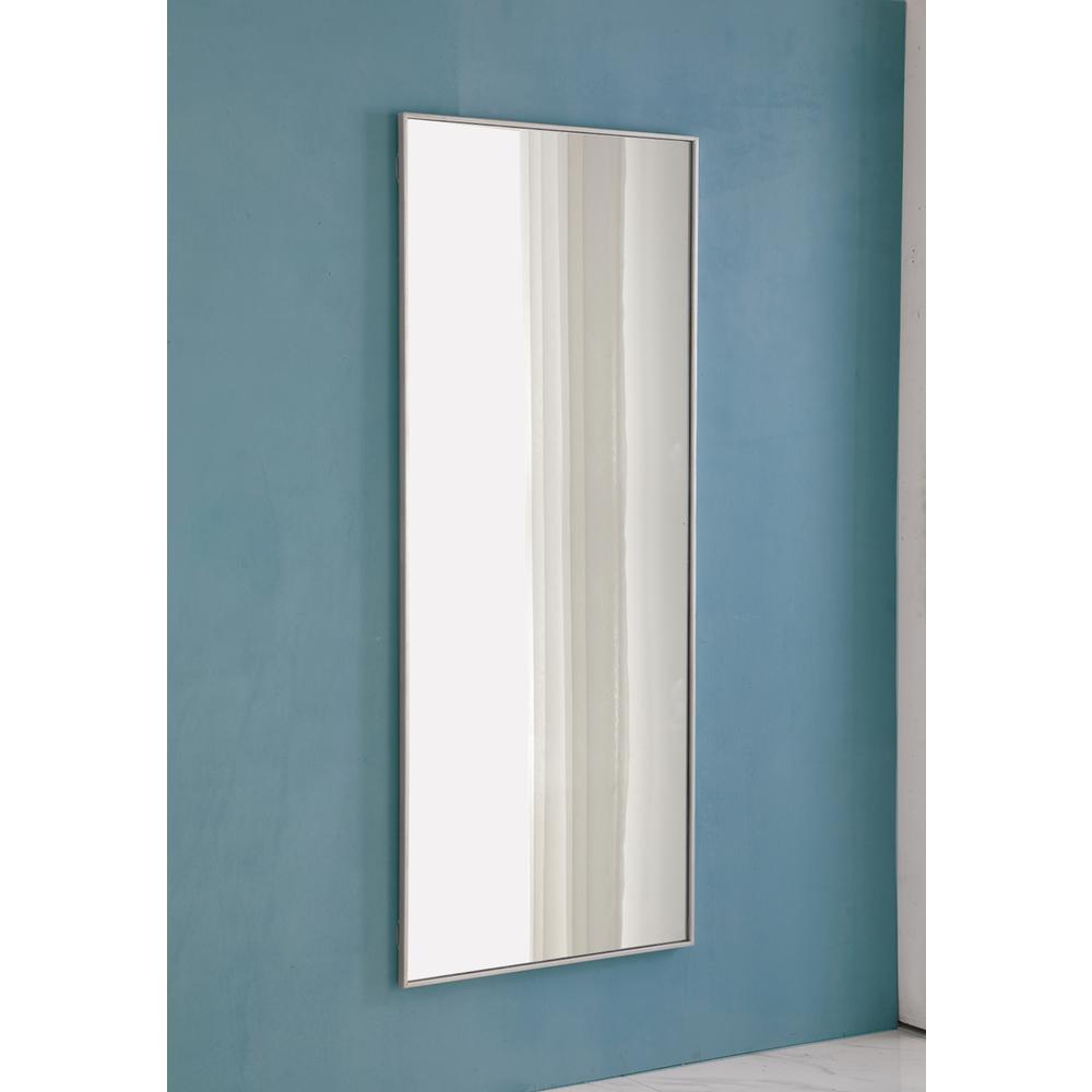 Alt View 9. Elegant Decor - Metal frame Rectangle Mirror 30 inch Silver - Silver.