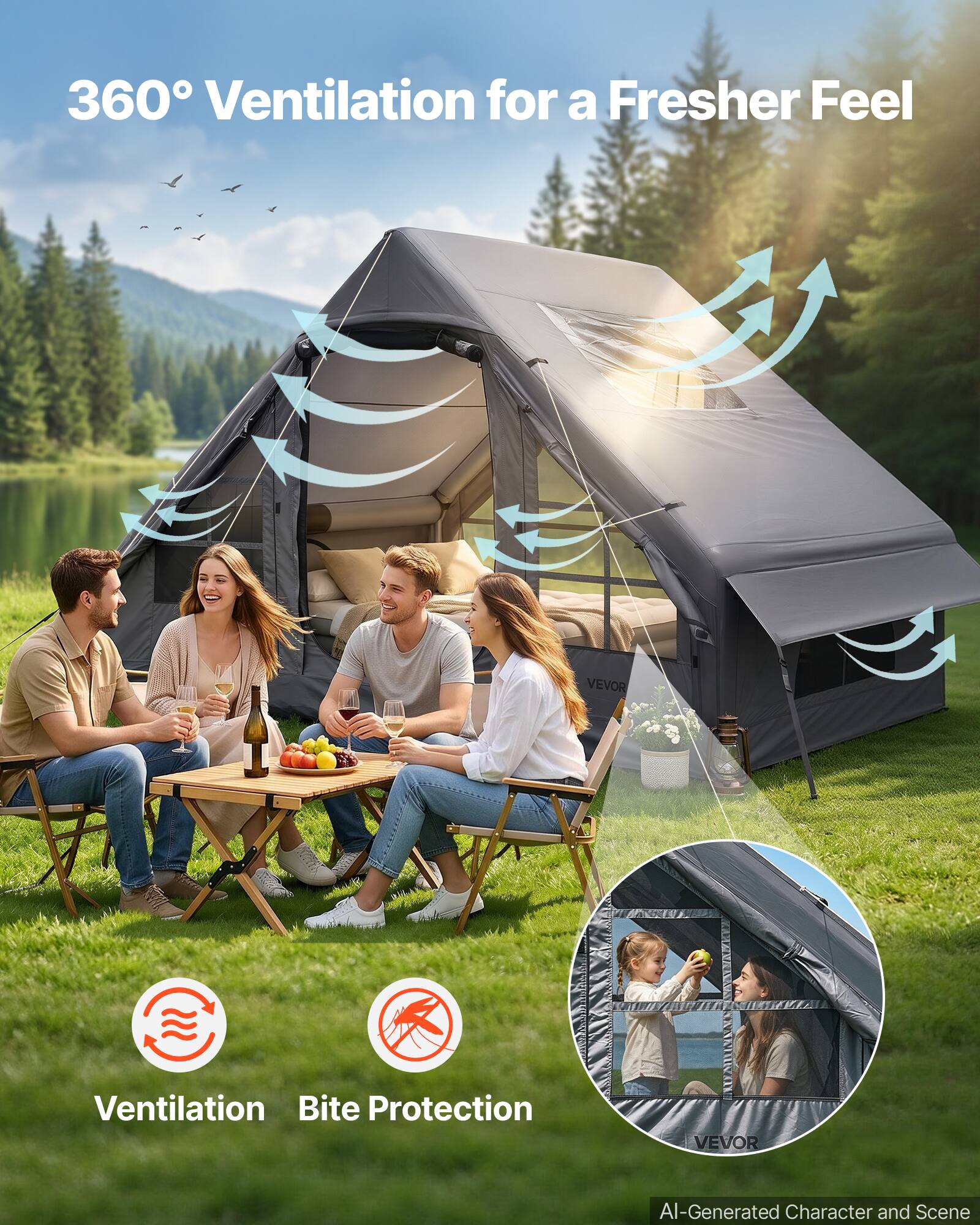 360° Ventilation for a Fresher Feel

VEVOR

Ventilation Bite Protection

VEVOR

AI-Generated Character and Scene