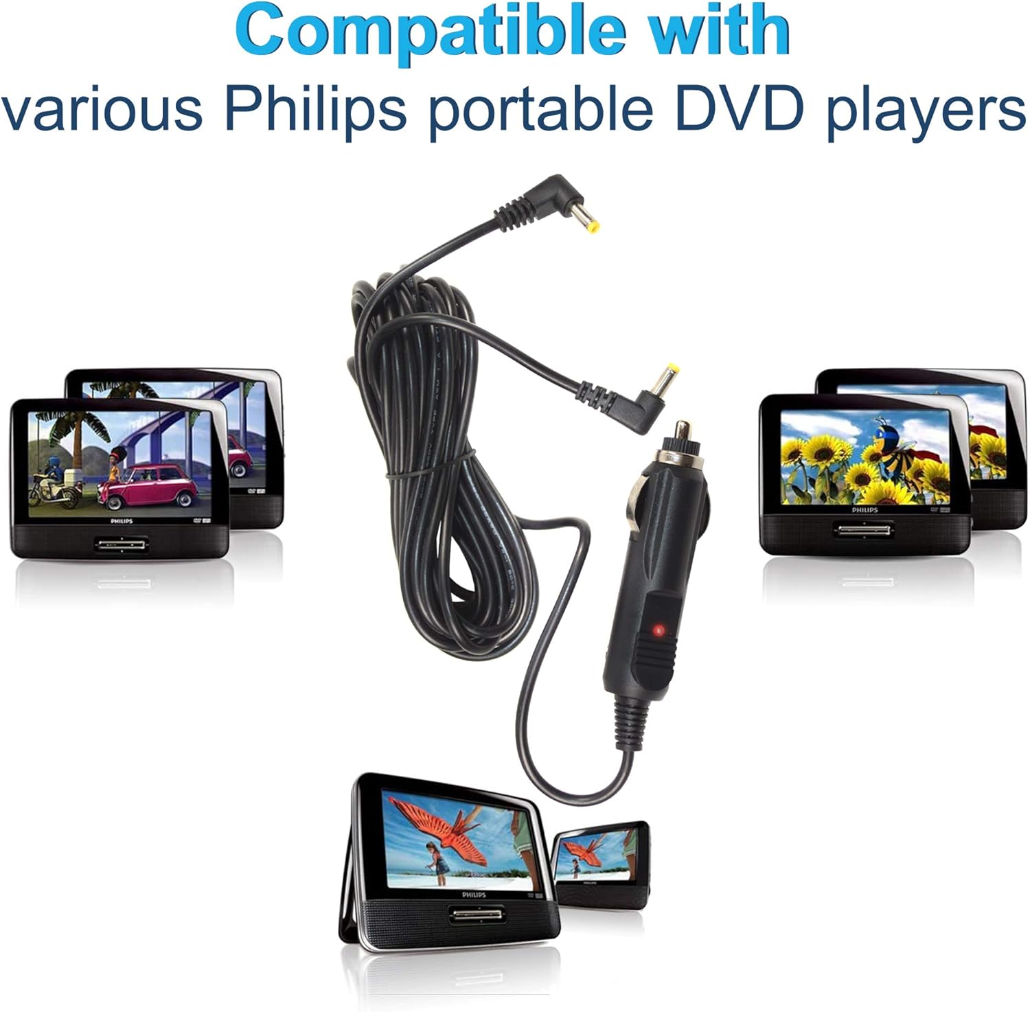 Compatible with various Philips portable DVD players
