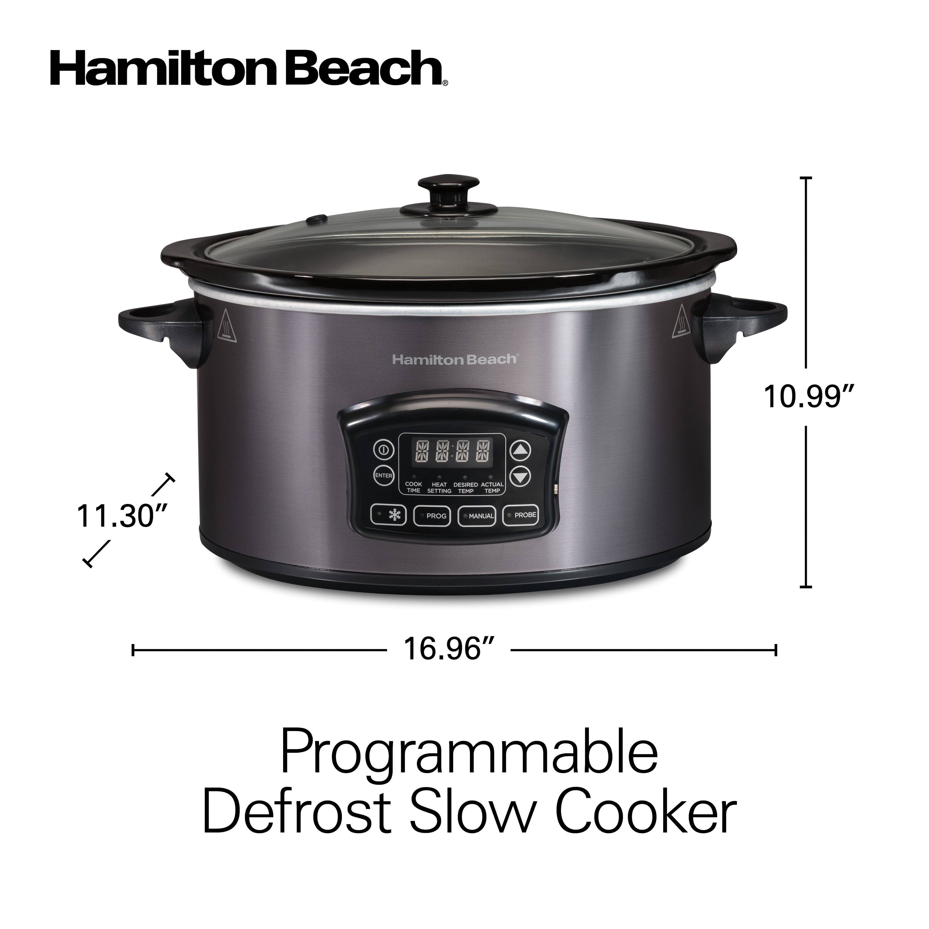 Hamilton Beach

Programmable Defrost Slow Cooker

10.99"  
11.30"  
16.96"