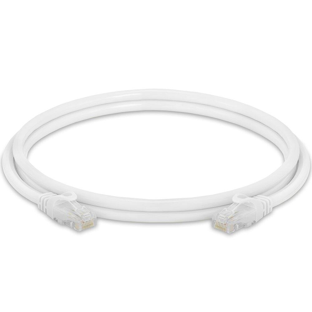 Angle. Cmple.com - Cmple – 5 Pack Cat6 Ethernet Cable 5 ft, Cat6 Internet Network Cord, Ethernet Patch Cables, LAN Wire, RJ45 - White - White.
