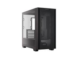 ASUS - A21/BLK// Micro ATX Computer Case Steel / Plastic / Tempered Glass-Black - Black