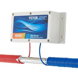 VEVOR - Electronic Water Descaler System, Whole House Salt Free Descaler, Hard Water Conditioner to Reduces Scale Build-Up - Blue