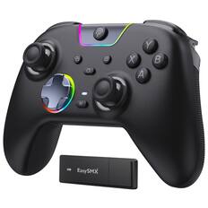 Front. EasySMX - EasySMX X05Pro Gaming Controller – Hall Joysticks, 2-Stage Triggers, 2 Macro Keys, 1000Hz for PC/Switch/iOS/Android - Black.