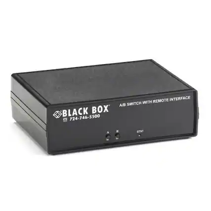 WITH REMOTE INTERFACE A/B SWITCH BLACK BOX 724-746-5500
A/B SWITCH WITH REMOTE INTERFACE
BLACK BOX
724-746-5500
STAT