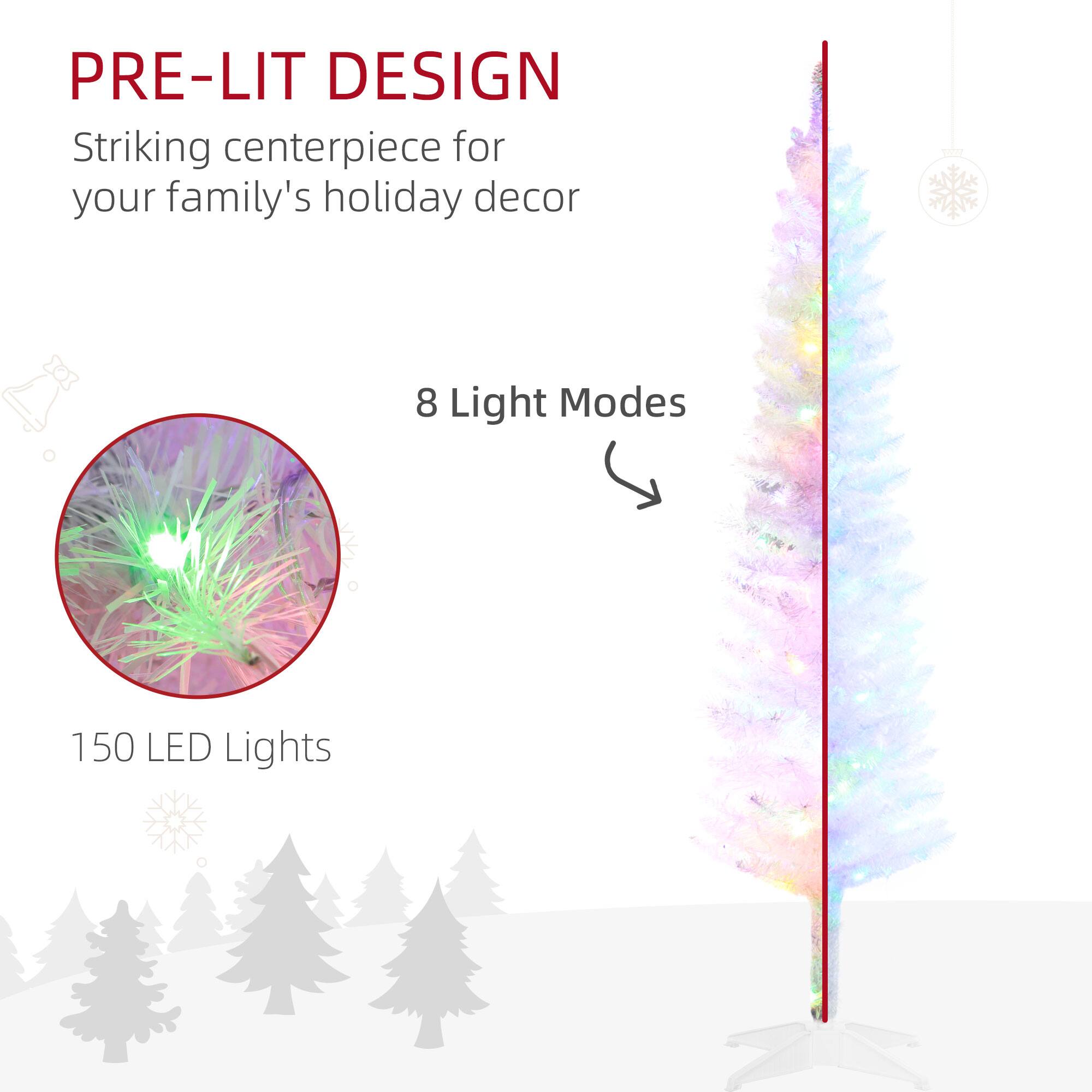 PRE-LIT DESIGN: Striking centerpiece for your family's holiday decor. 8 Light Modes. 150 LED Lights.