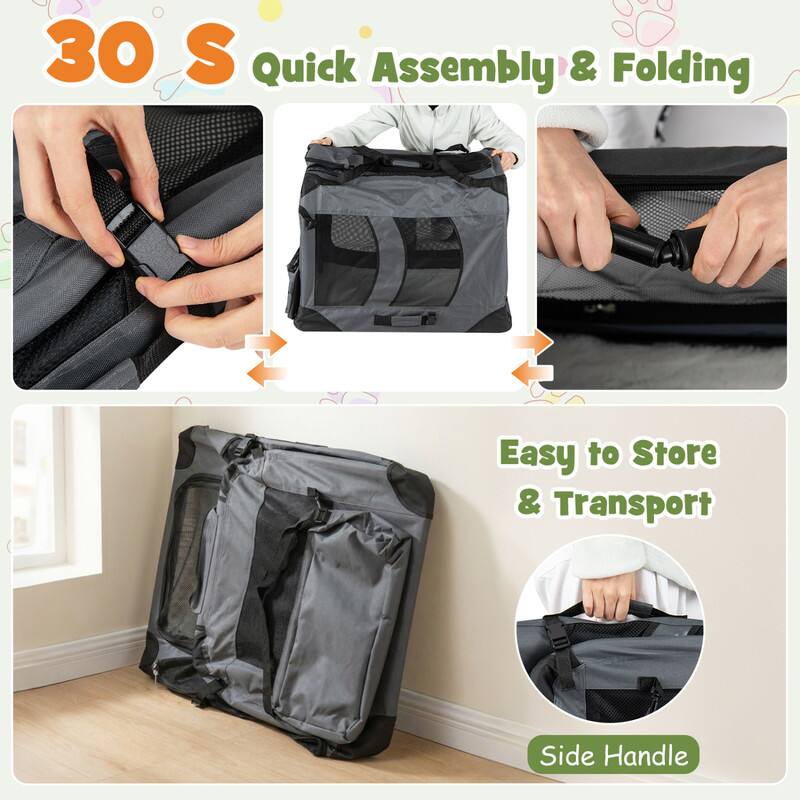 30 S Quick Assembly & Folding  
Easy to Store & Transport  
Side Handle