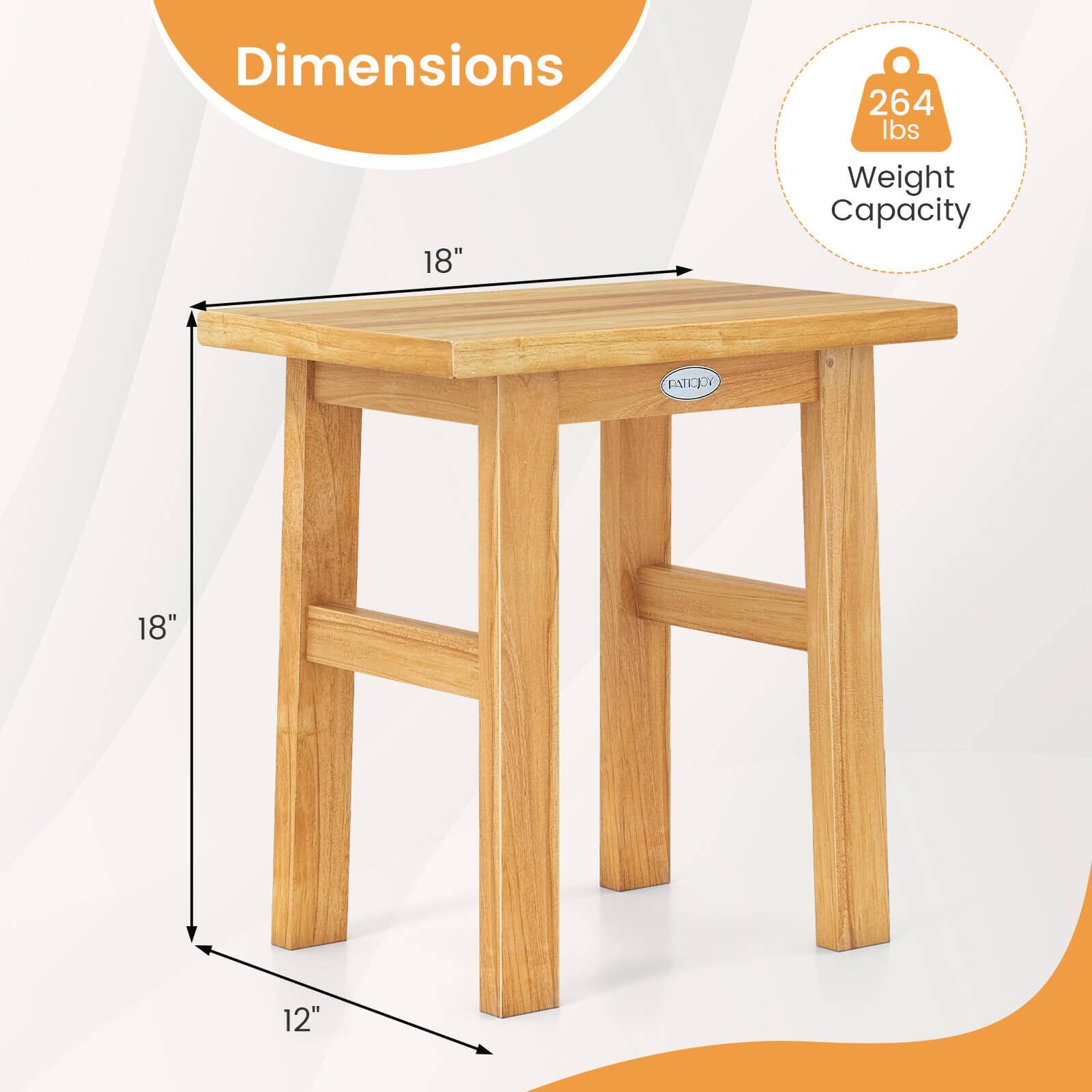 Dimensions: 18" x 18" x 12"  
Weight Capacity: 264 lbs