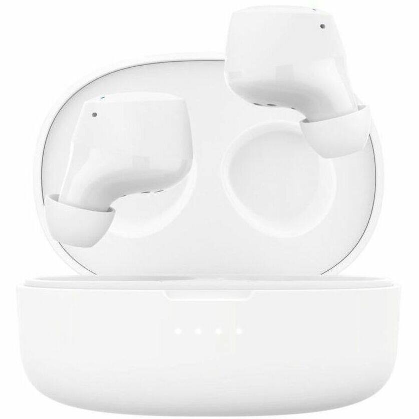 Alt View 5. Belkin - Belkin SoundForm Bolt True Wireless Earbuds - Stereo - True Wireless - Bluetooth - 32.8 ft - Earbud - Binaural - In-ear - White.