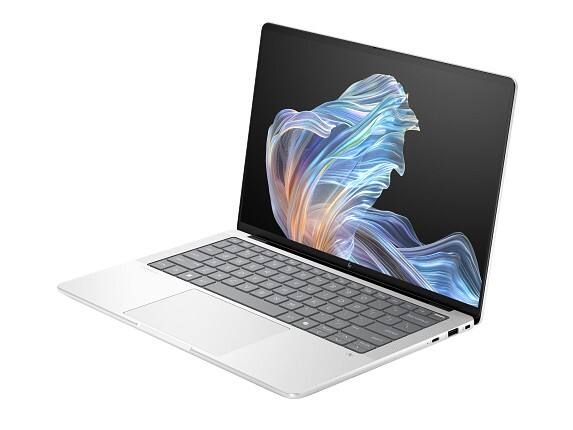 Left. HP - HP EliteBook Laptop Computer 14" 2.8K Touch Screen AMD Ryzen AI 9 HX PRO 64 GB - Black.