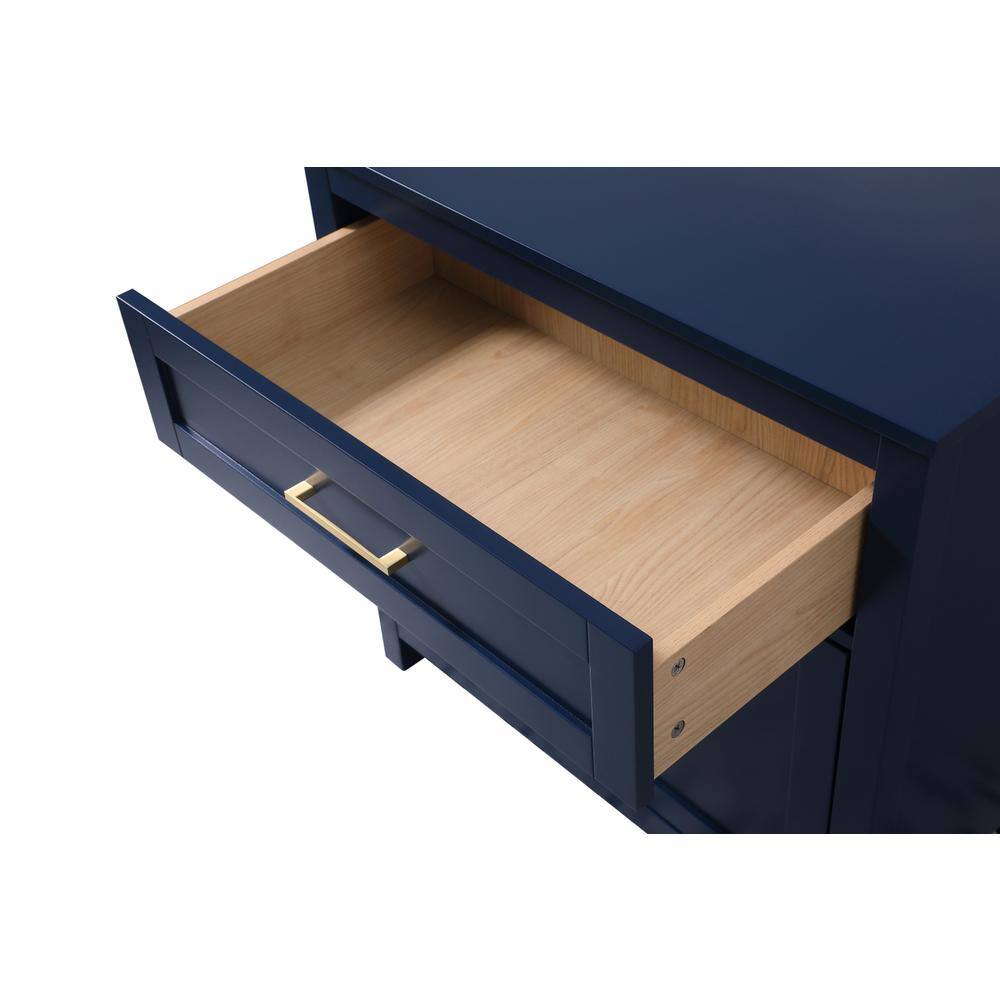 Alt View 9. Elegant Kitchen and Bath - 30 Inch Wide Bathroom Storage Freestanding Cabinet In Blue - Blue.