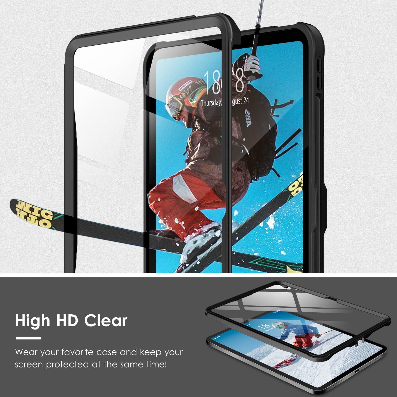 18°C Thursday, gust 24 ABS WIC 8 High HD Clear

Wear your favorite case and keep your screen protected at the same time!