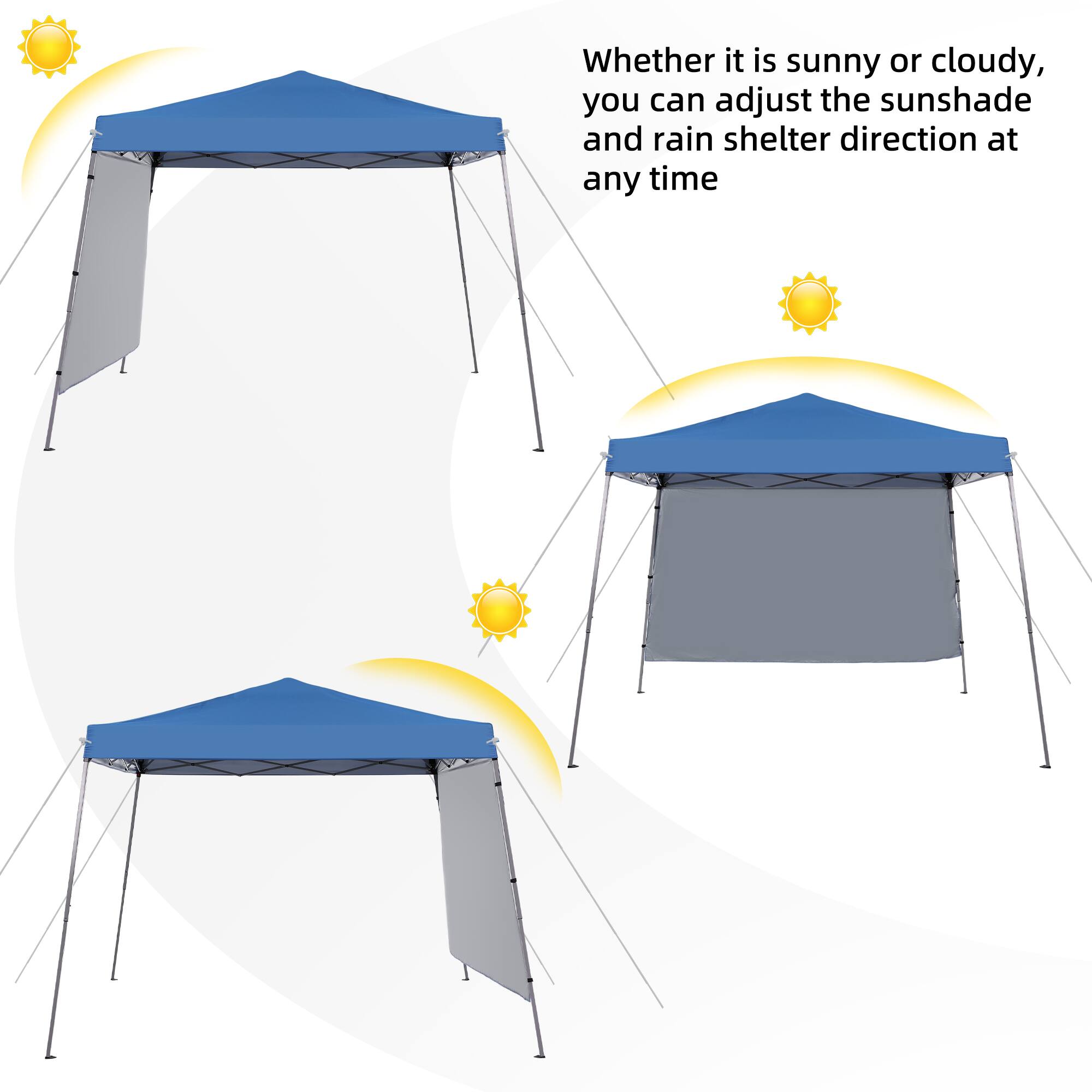 Whether it is sunny or cloudy, you can adjust the sunshade and rain shelter direction at any time