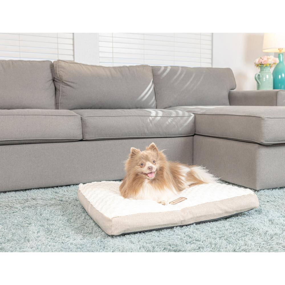 Alt View 1. Armarkat - Medium With Handle Dog Crate Mat With Poly Fill Cushion and Removable Cover - Beige.