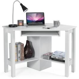 Kadyn - Wooden Study Computer Corner Desk with Drawer- Home Office Desks, Gaming Computer Desks for Study,Working,Writing - White