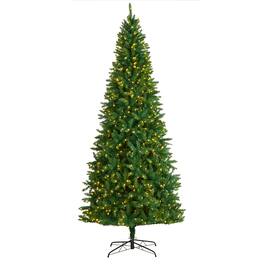 BreeBe - 9’ Valley Fir Christmas Tree w/800 Clear LED Lights - Green