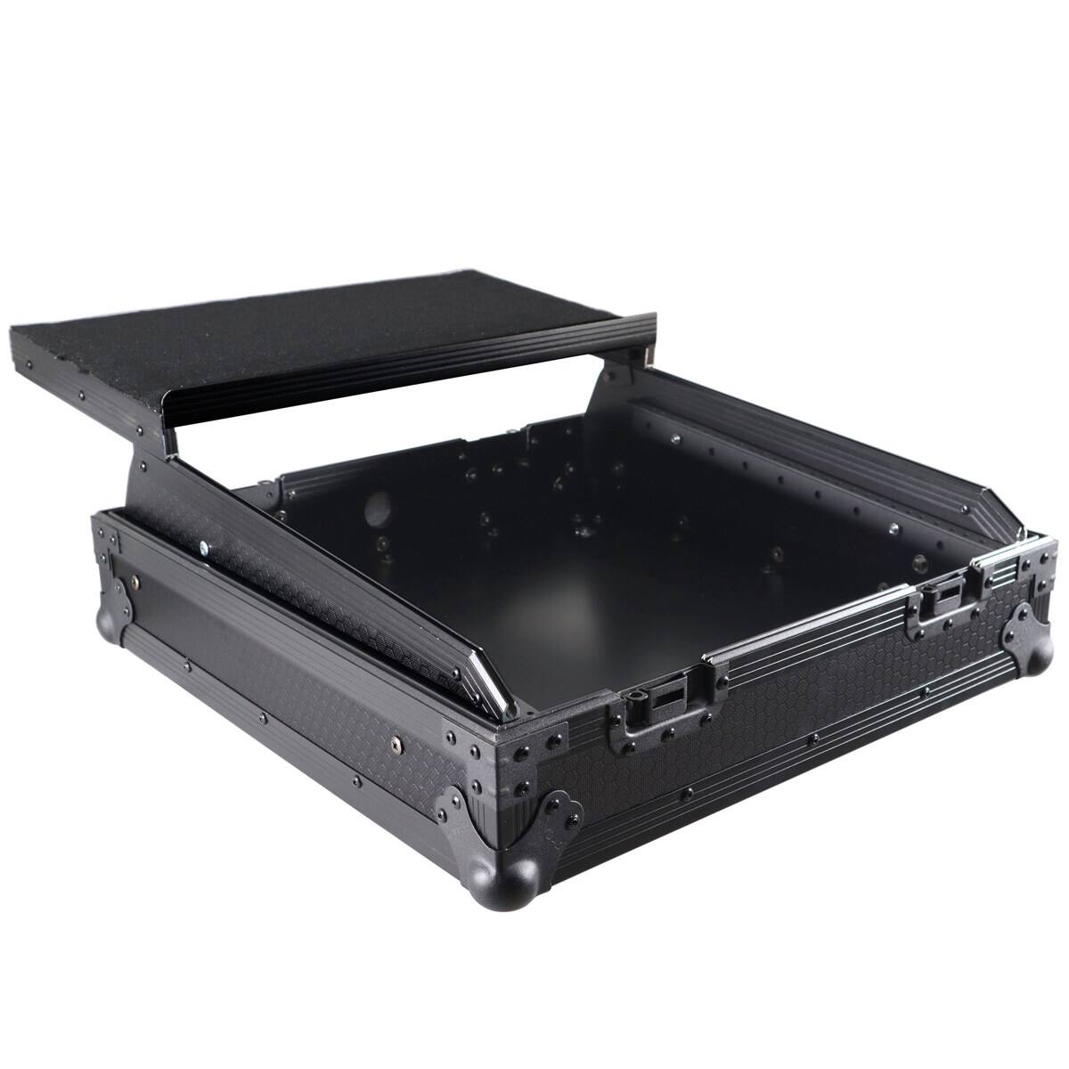 Alt View 5. ProX - ProX XS-19MIXLT ATA-300 Style 10U Top Mount 19" Slanted Rackmount Mixer Case, Black on Black.
