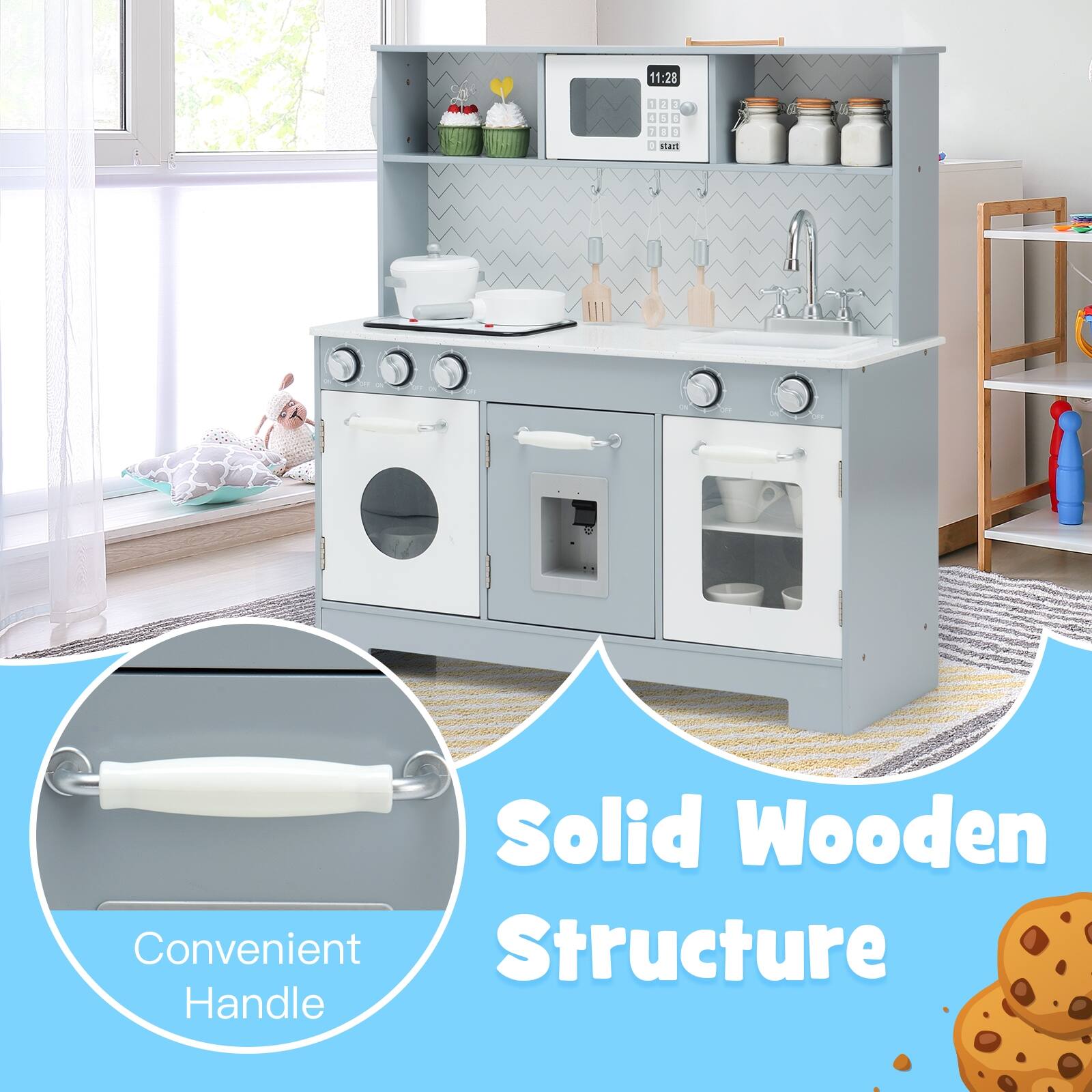 11:28 - Solid Wooden Convenient Structure Handle

Convenient Handle

Solid Wooden Structure