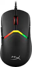Front. HyperX - Pulsefire Saga Lightweight Wired Optical Gaming Mouse with RGB Lighting - Black.
