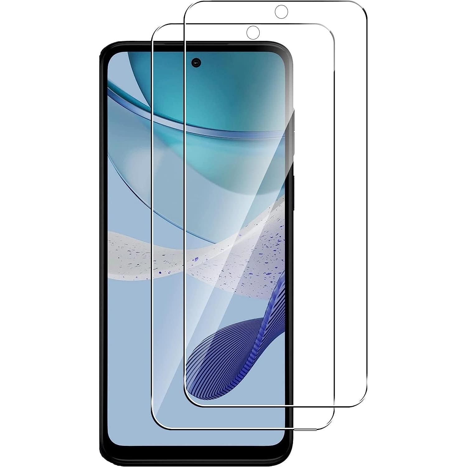 Angle. SaharaCase - ZeroDamage Ultra Strong+ Tempered Glass Screen Protector for Motorola Moto G 5G 2023 (2-Pack) - Clear.