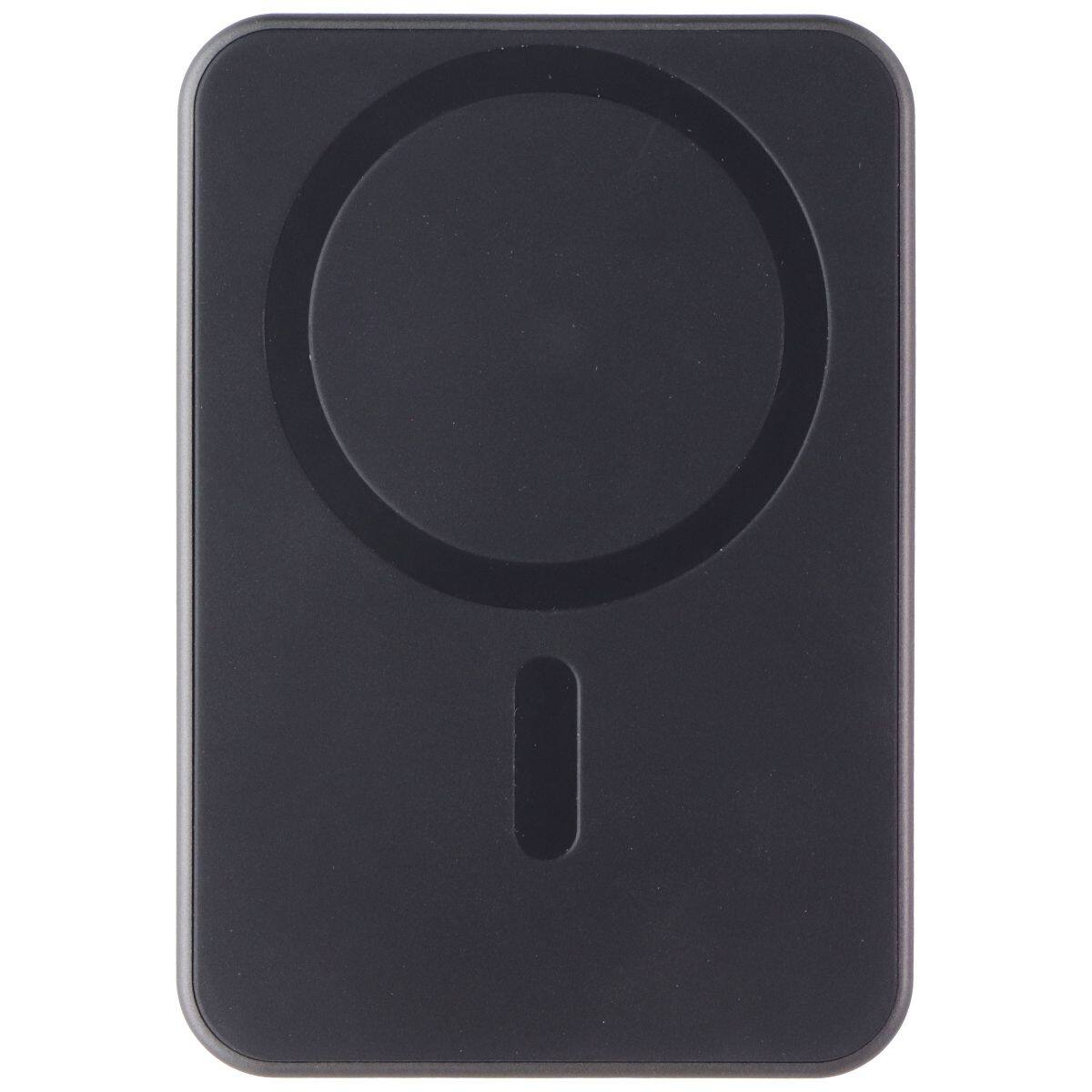 Front. mophie - Snap+ Powerstation Mini 15W Qi2 Fast Wireless Magnetic Charger with Stand - Black.